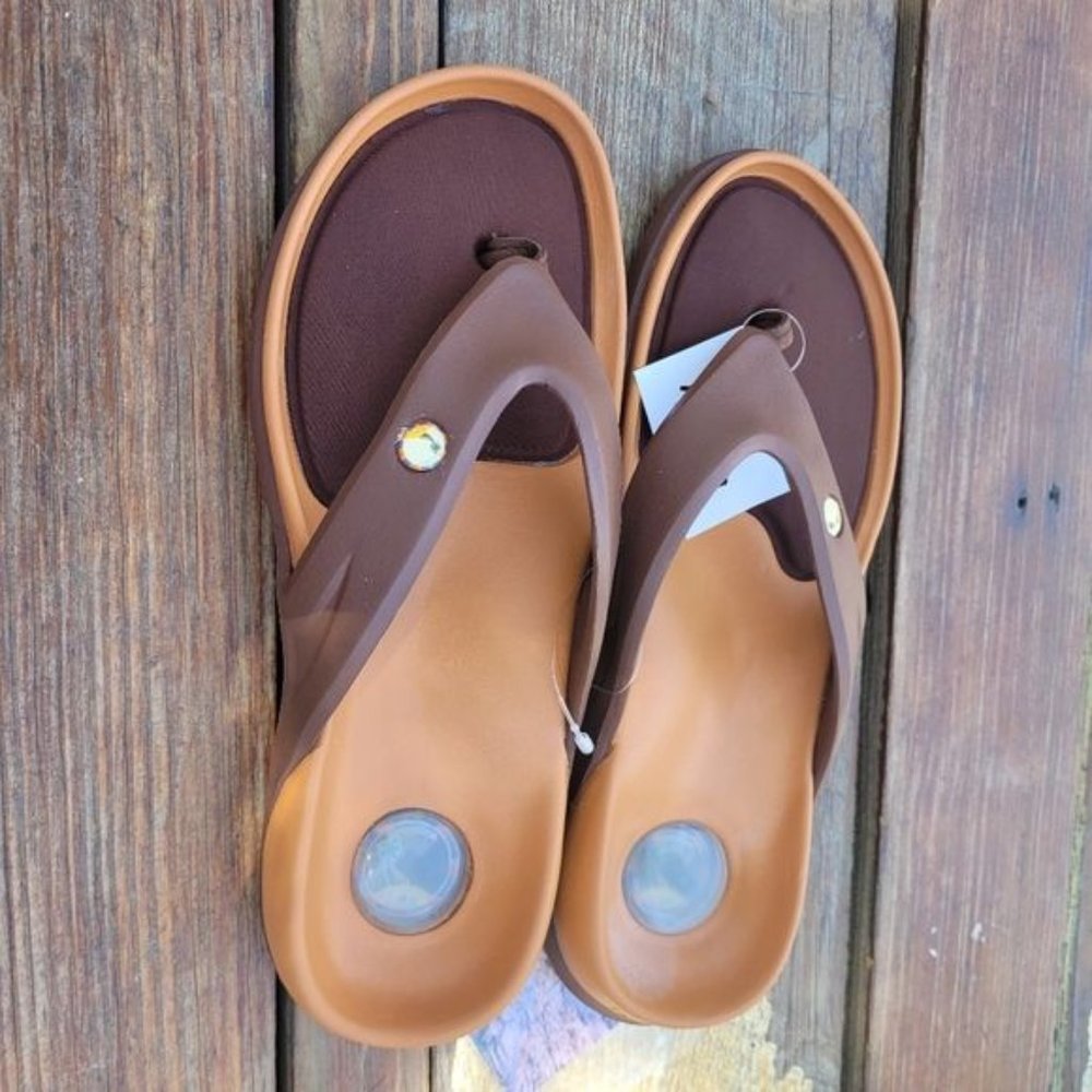 Hawaiian Jellys Flip Flop Thong Flat Sandals Sz 11 Width Unisex - Picture 3 of 7